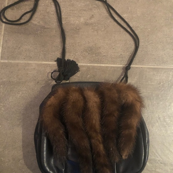 Prada for Neiman Marcus leather and fur shoulder/crossbody bag - Picture 2 of 6